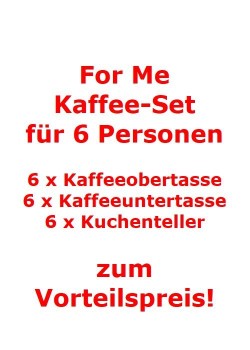 Villeroy & Boch For Me Kaffee-Set für 6 Personen / 18 Teile