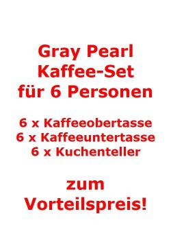 Villeroy & Boch Gray Pearl Kaffee-Set für 6 Personen / 18 Teile