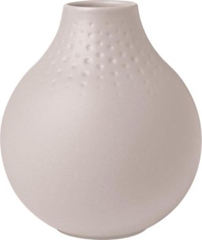 Villeroy & Boch Manufacture Collier beige Vase Perle klein 11,5x11,5x26cm