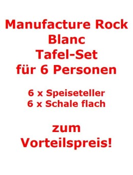Villeroy-Boch-Manufacture-Rock-Blanc-Tafel-Set-fuer-6-Personen