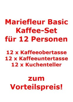 Villeroy & Boch Mariefleur Basic Kaffee-Set für 12 Personen / 36 Teile