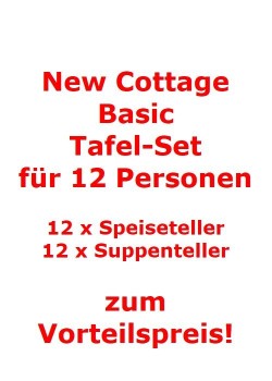 Villeroy & Boch New Cottage Basic Tafel-Set für 12 Personen / 24 Teile