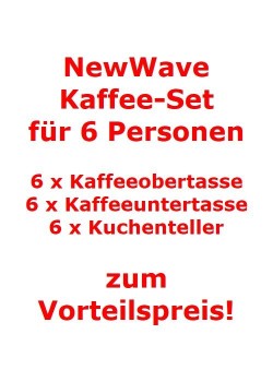 Villeroy & Boch NewWave Kaffee-Set für 6 Personen / 18 Teile