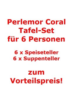 like. by Villeroy & Boch Perlemor Coral Tafel-Set für 6 Personen / 12 Teile