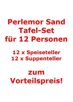 like. by Villeroy & Boch Perlemor Sand Tafel-Set für 12 Personen / 24 Teile