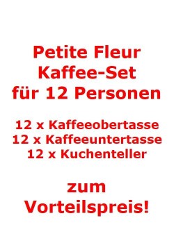 Villeroy & Boch Petite Fleur Kaffee-Set für 12 Personen / 36 Teile