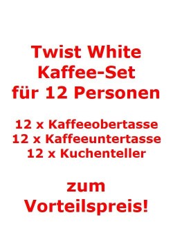 Villeroy & Boch Twist White Kaffee-Set für 12 Personen / 36 Teile