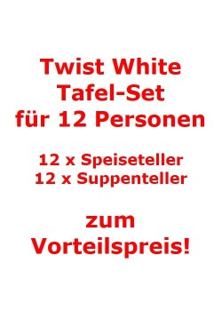 Villeroy & Boch Twist White Tafel-Set für 12 Personen / 24 Teile