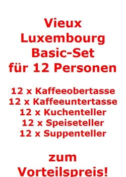 Villeroy & Boch Vieux Luxembourg Basic-Set für 12 Personen / 60 Teile