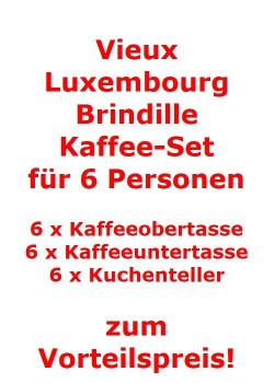 Villeroy & Boch Vieux Luxembourg Brindille Kaffee-Set für 6 Personen / 18 Teile