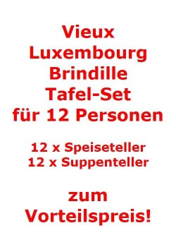 Villeroy & Boch Vieux Luxembourg Brindille Tafel-Set für 12 Personen / 24 Teile