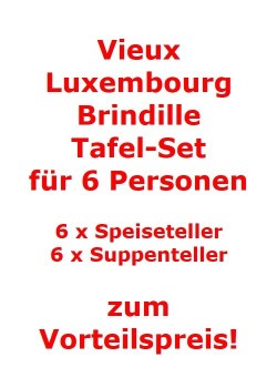 Villeroy & Boch Vieux Luxembourg Brindille Tafel-Set für 6 Personen / 12 Teile