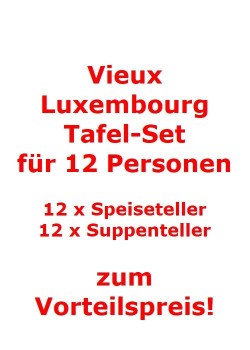 Villeroy & Boch Vieux Luxembourg Tafel-Set für 12 Personen / 24 Teile