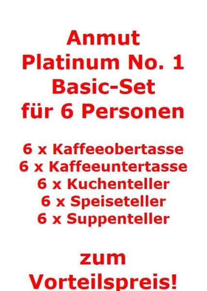 Villeroy-Boch-Anmut-Platinum-No.-1-Basic-Set-fuer-6-Personen