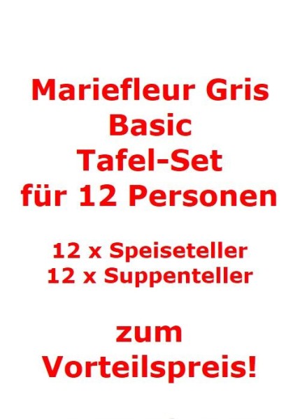 Villeroy-Boch-Mariefleur-Gris-Basic-Tafel-Set-fuer-12-Personen