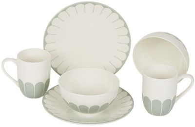 Villeroy-Boch-Fleur-Vert-Fruehstueckset-fuer-2-Personen-von-Porzellan-Exklusiv