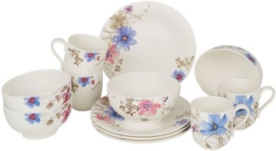 Villeroy-Boch-Mariefleur-Gris-Basic-Fruehstuecksset-fuer-4-Personen-von-Porzellan-Exklusiv