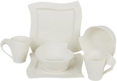 Villeroy-Boch-NewWave-Fruehstuecksset-fuer-2-Personen-von-Porzellan-Exklusiv